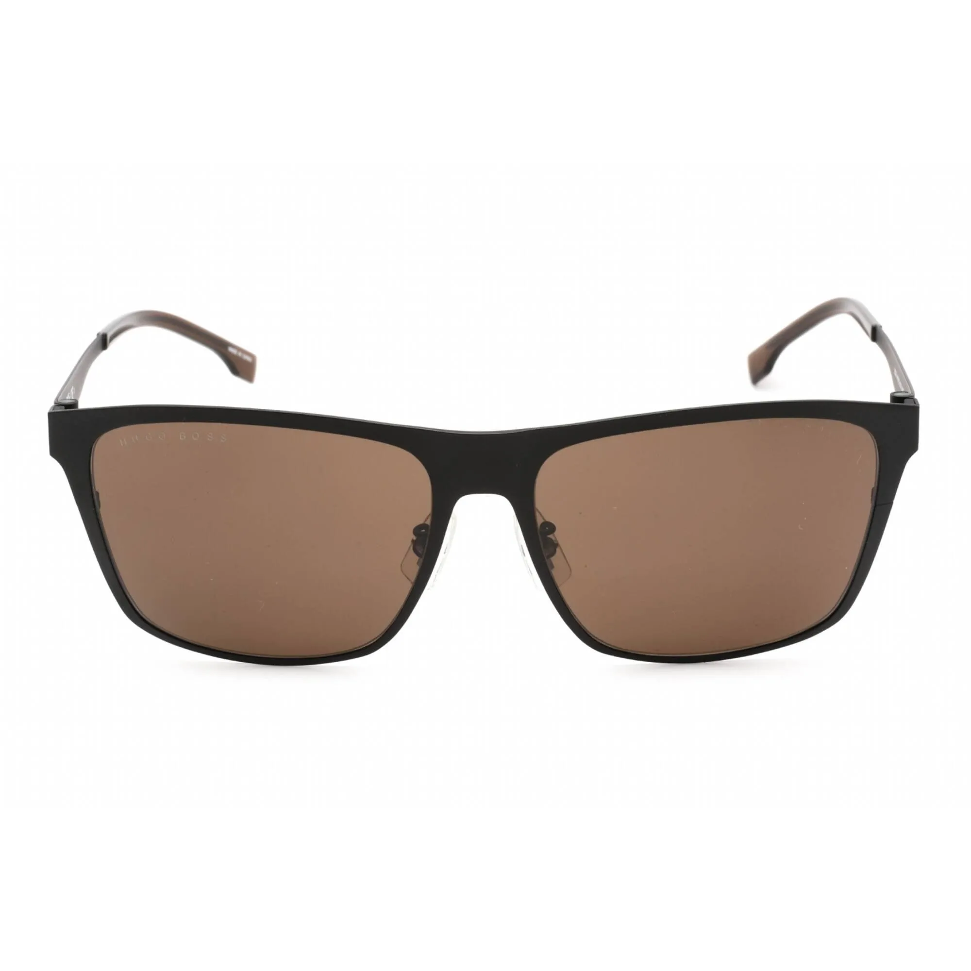 Hugo Boss Men's Sunglasses - Grey Lens Matte Black Rectangular | BOSS 1410/F/S 0003