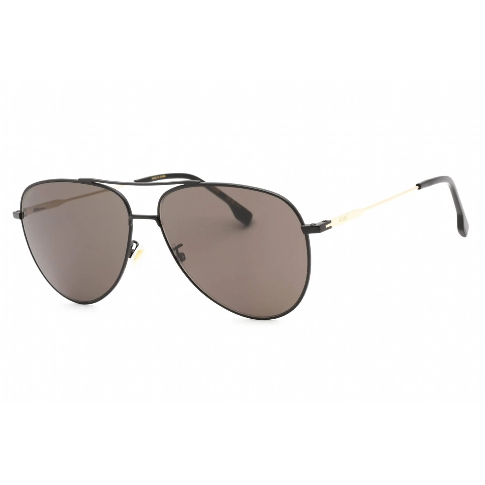 Hugo Boss Men's Sunglasses - Matte Black Gold Metal Frame | BOSS 1558/O/F/S 0I46 IR