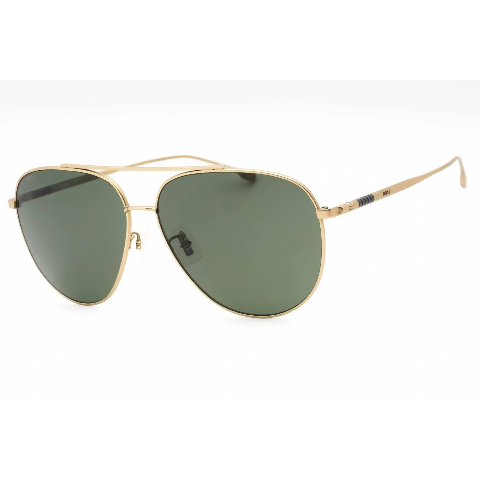 Hugo Boss Men's Sunglasses - Matte Gold Aviator Full Rim Frame | BOSS 1296/F/S 0AOZ QT