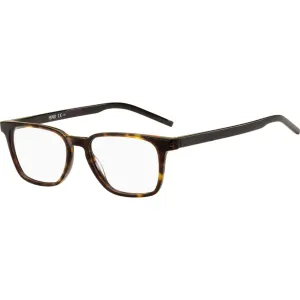 Hugo Men's Eyeglasses - Dark Havana/Matte Black Acetate Frame Demo Lens | HG 1130 86