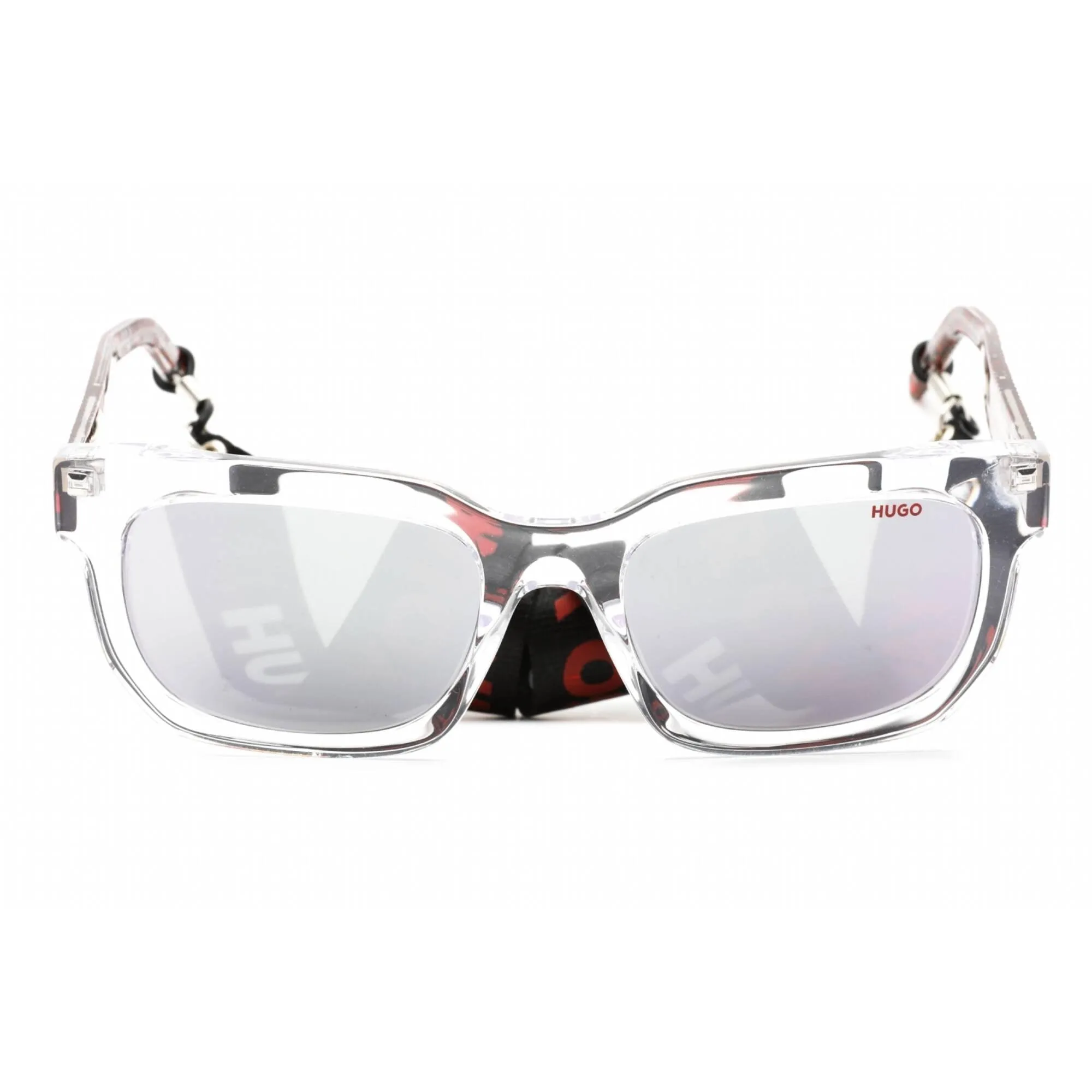 Hugo Men's Sunglasses - Crystal White Rectangular Plastic Frame | HG 1219/S 0HKN DC