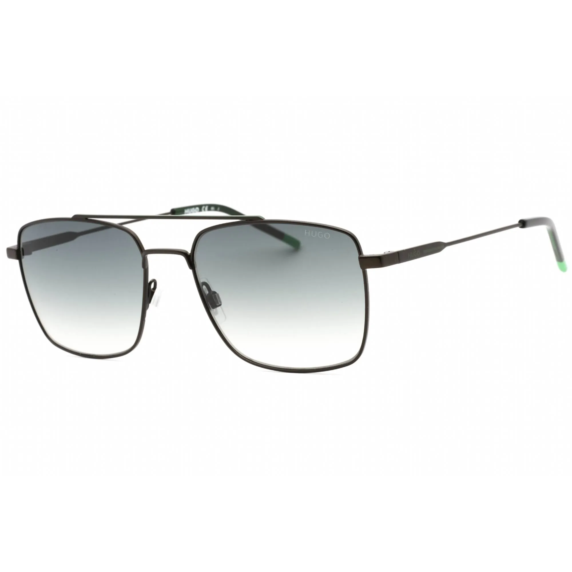 Hugo Men's Sunglasses - Matte Black Green Metal Full Rim Frame | HG 1177/S 03OL 9K