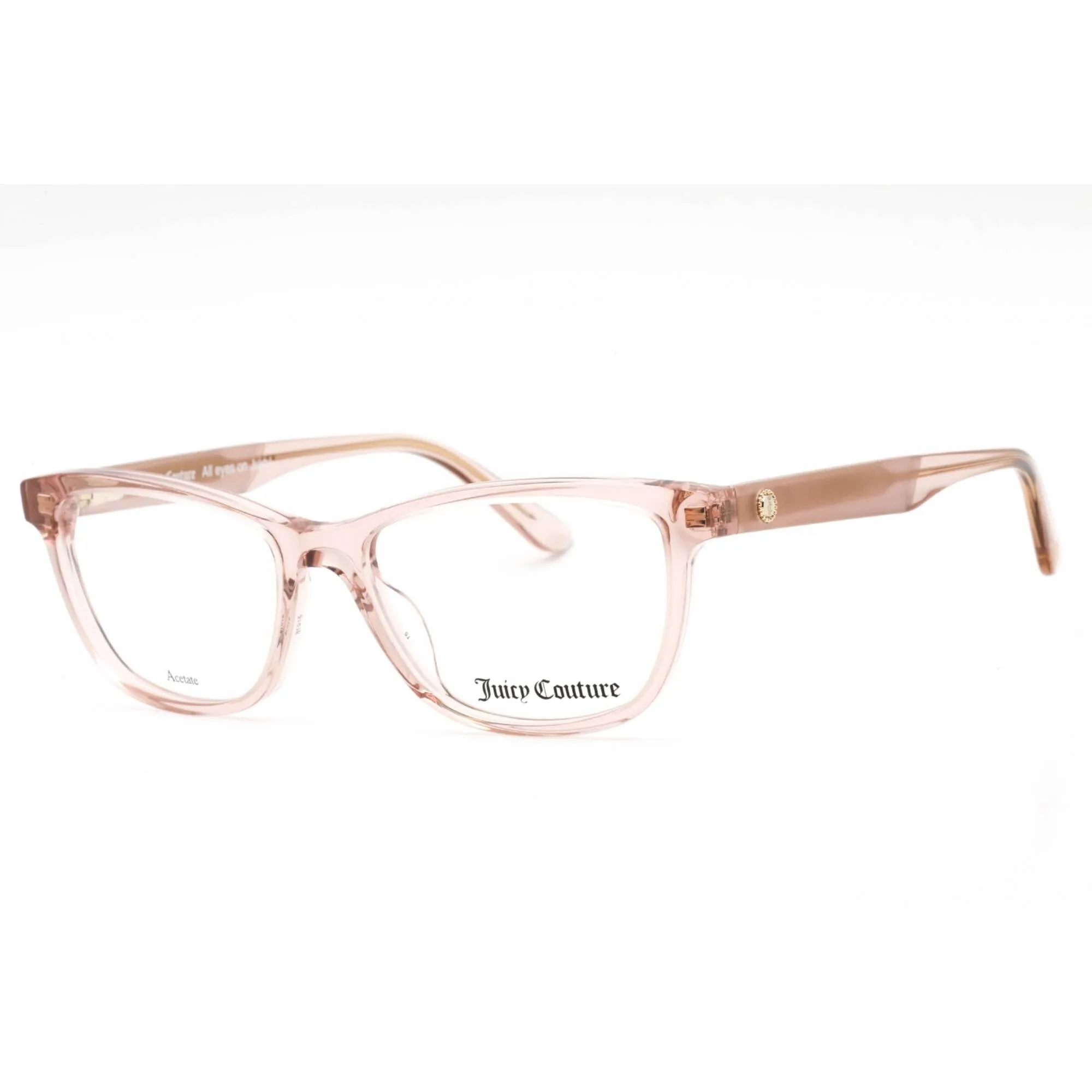Juicy Couture Women's Eyeglasses - Pink Crystal Rectangular Frame | JU 187 08XO 00