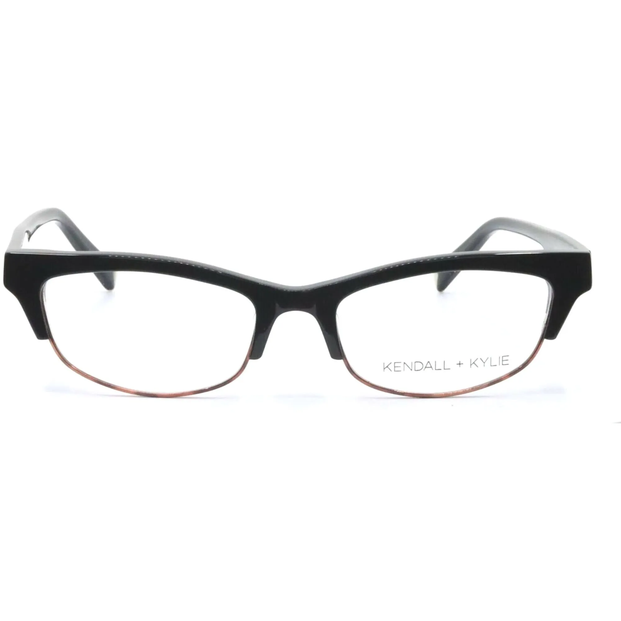 Kendall   Kylie Women's Eyeglasses - Black Acetate Frame Demo Lens | KKO170 ROWIE 1