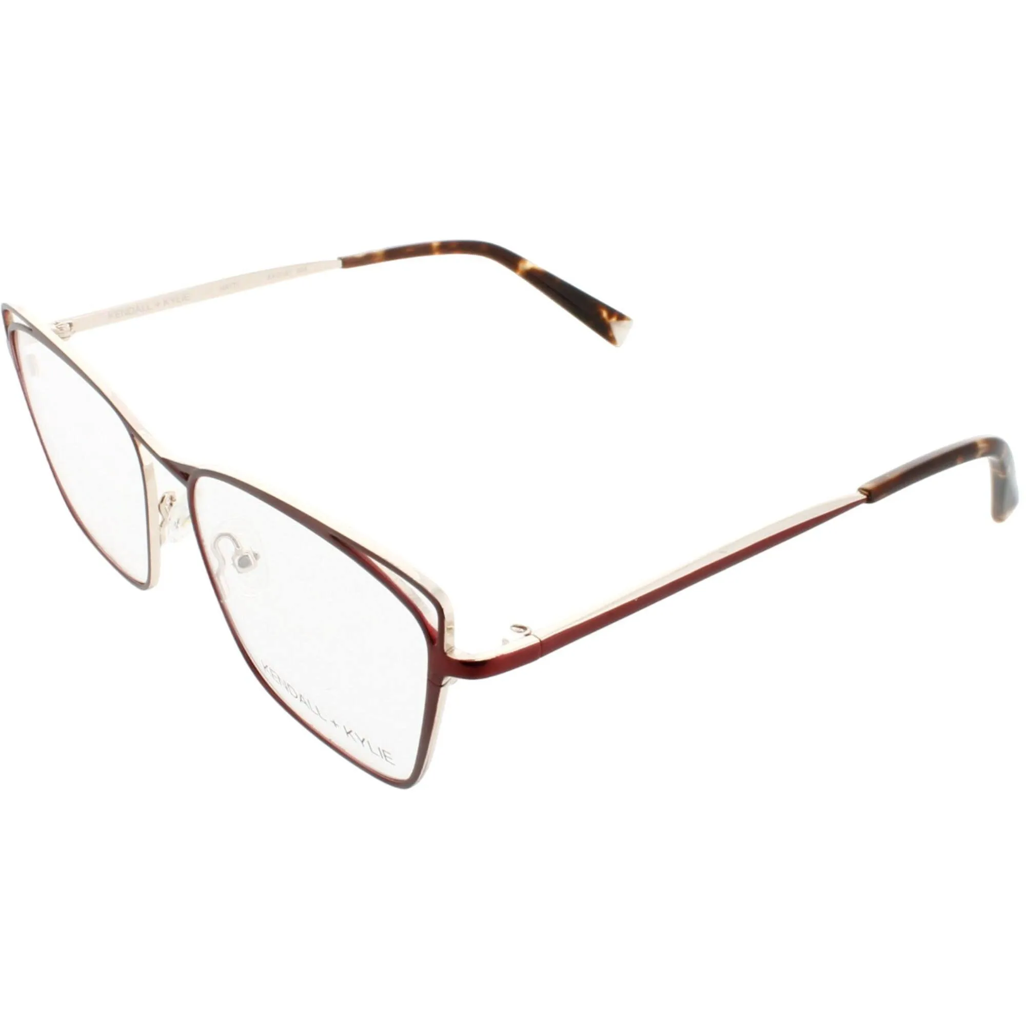 Kendall   Kylie Women's Eyeglasses - Red Metal Cat Eye Frame Demo Lens | KKO181G 604