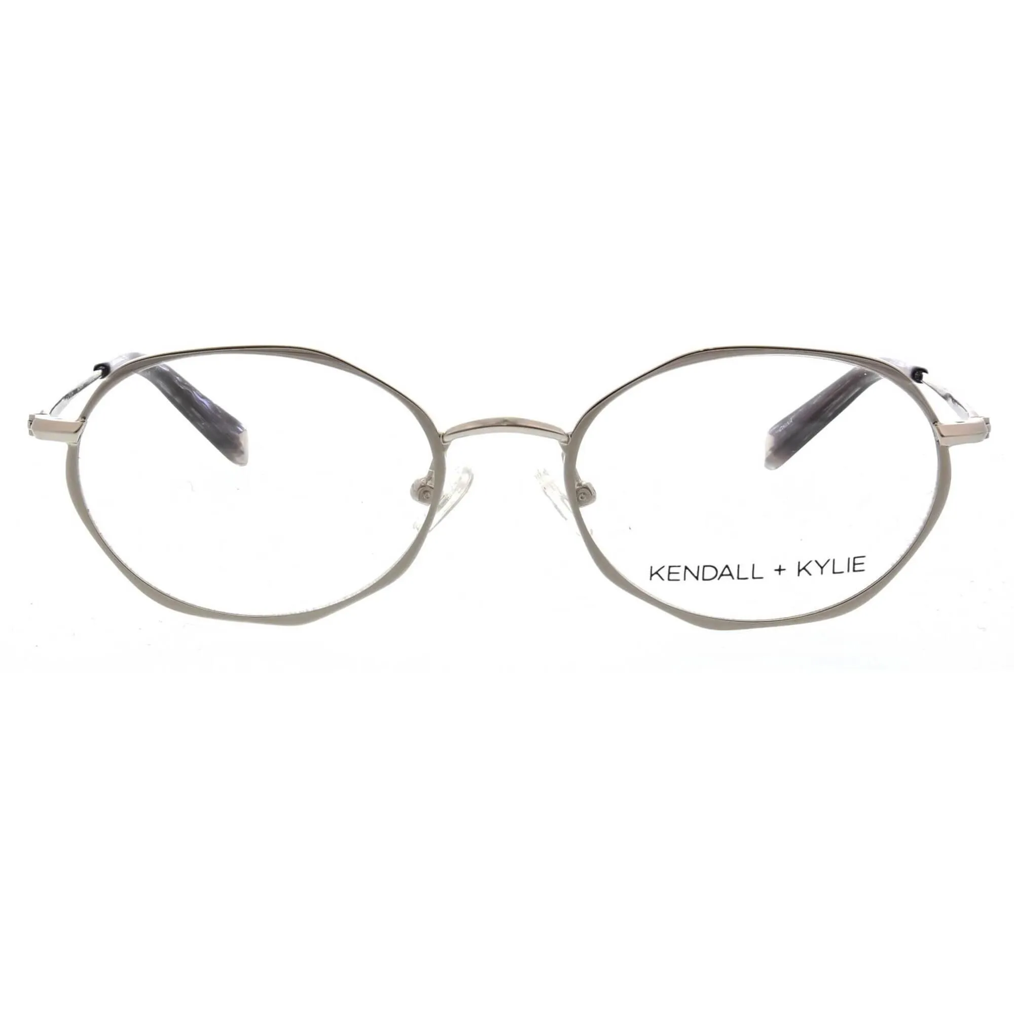 Kendall   Kylie Women's Eyeglasses - Silver Metal Frame Demo Lens | KKO162 ALANA 45