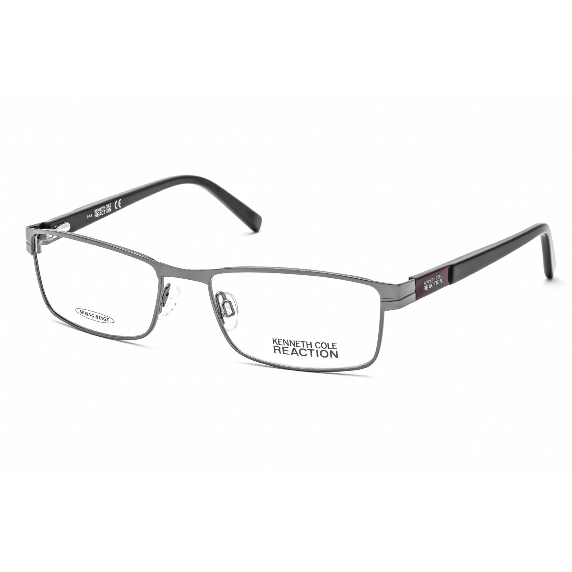 Kenneth Cole Reaction Men's Eyeglasses - Clear Lens Shiny Gunmetal Frame | KC0752 008