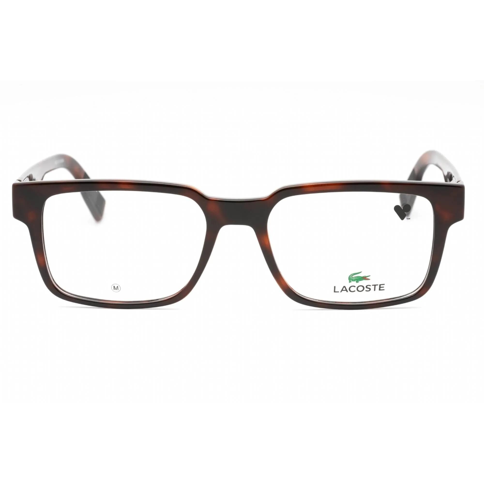 Lacoste Men's Eyeglasses - Havana Plastic Rectangular Shape Full Rim Frame | L2928 214