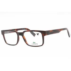 Lacoste Men's Eyeglasses - Havana Plastic Rectangular Shape Full Rim Frame | L2928 214