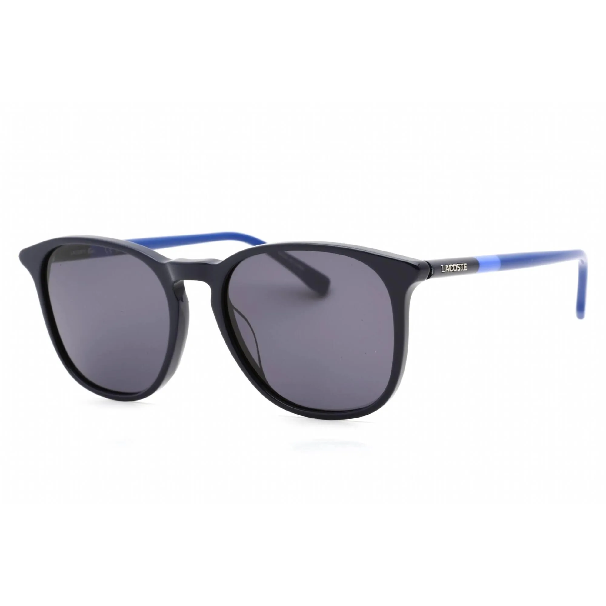 Lacoste Unisex Sunglasses - Grey Lens Blue Rectangular Shape Plastic Frame | L813S 424
