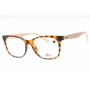 Lacoste Women's Eyeglasses - Havana Plastic Rectangular Full Rim Frame | L2767 214