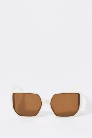 Lunettes de soleil surdimensionnées géométriques