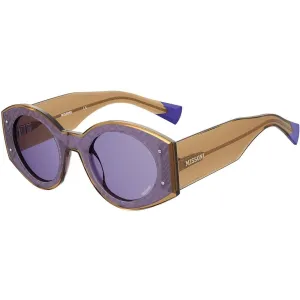 Missoni Women's Sunglasses - Beige Lilac Plastic Cat Eye Frame | MIS 0064/S 0W6O