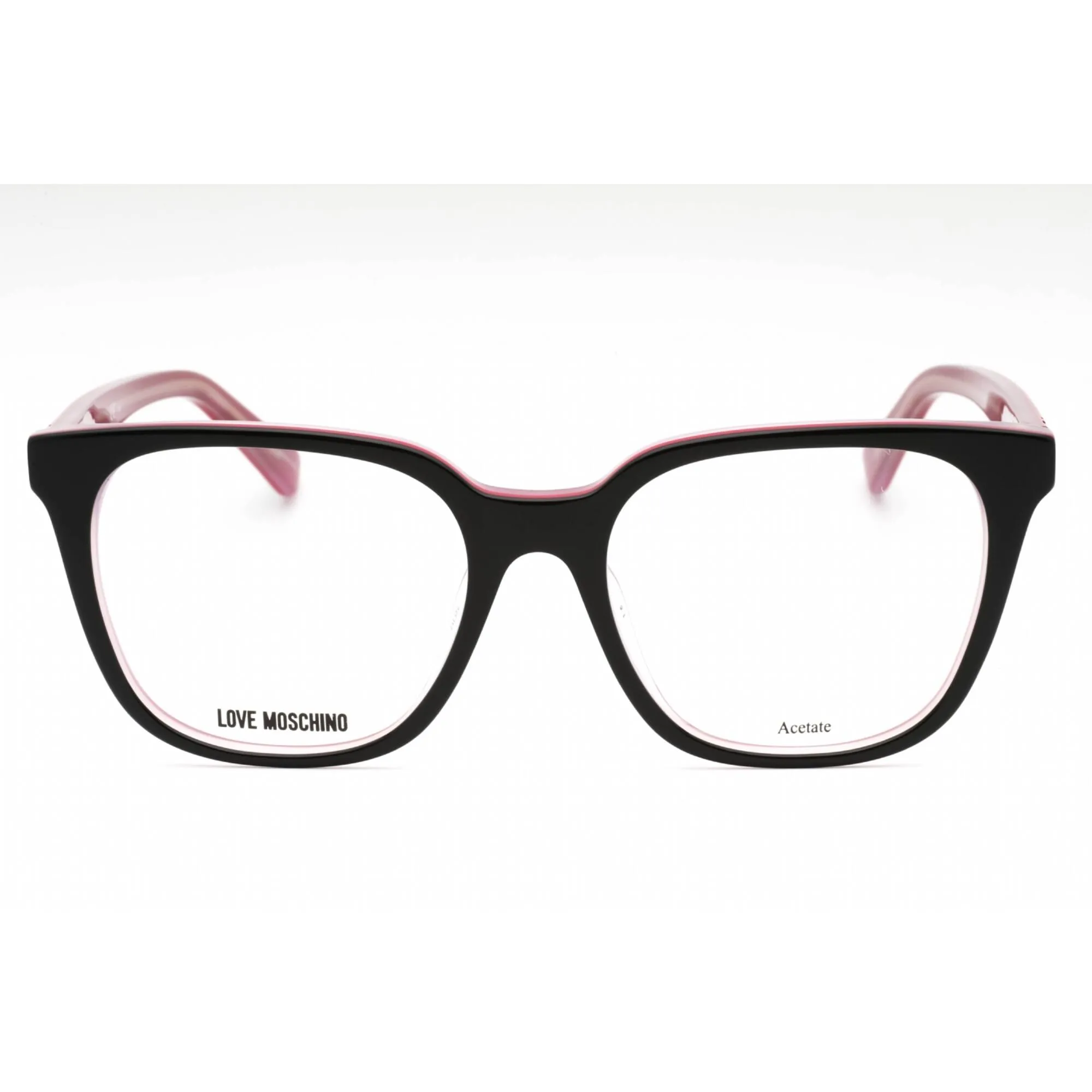 Moschino Love Women's Eyeglasses - Black Acetate Square Full Rim Frame | MOL590 807