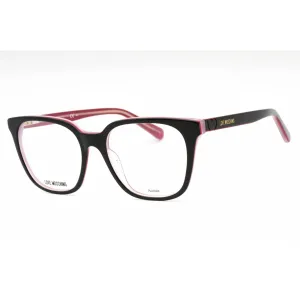 Moschino Love Women's Eyeglasses - Black Acetate Square Full Rim Frame | MOL590 807