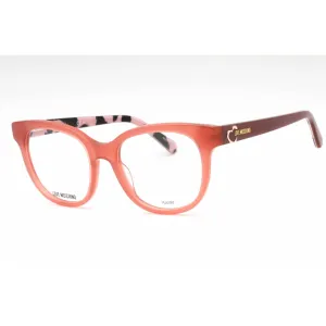 Moschino Love Women's Eyeglasses - Peach Pattern Black Acetate Cat Eye | MOL599 IGF