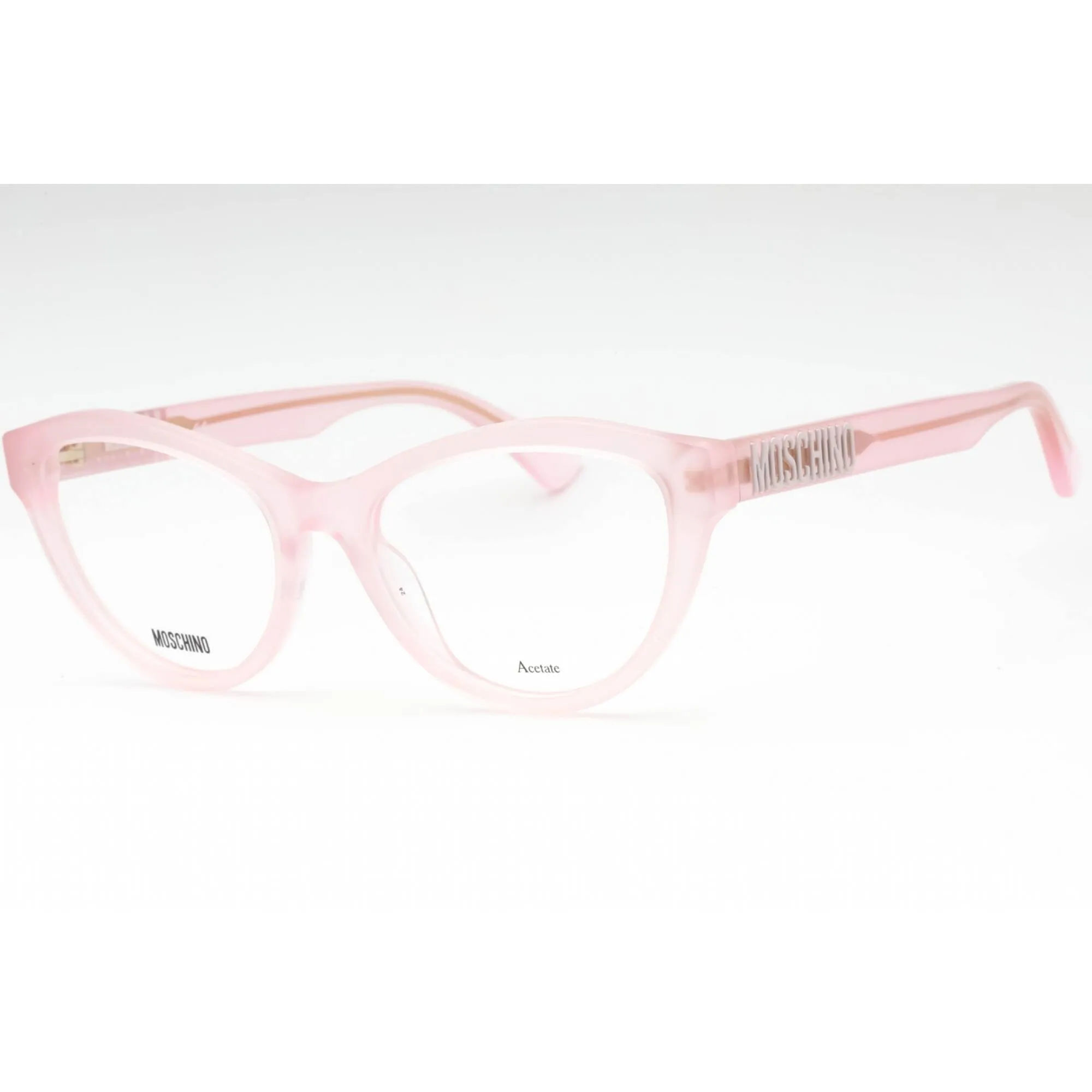 Moschino Women's Eyeglasses - Pink Acetate Cat Eye Shape Full Rim Frame | MOS623 35J