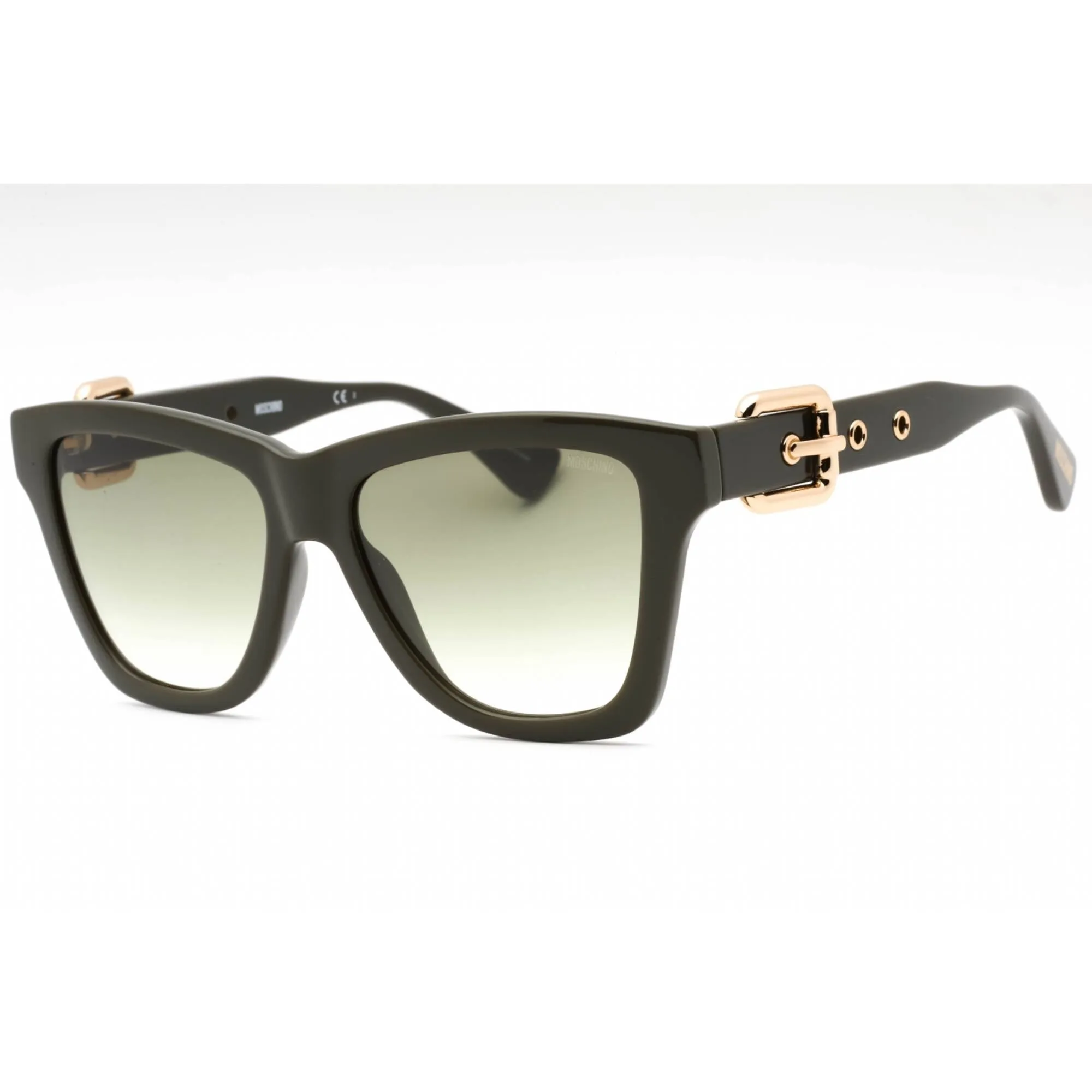 Moschino Women's Sunglasses - Military Green Plastic Cat Eye Frame | MOS131/S 0TBO 9K