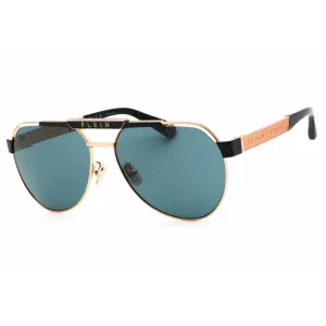 Philipp Plein Men's Sunglasses - Shiny Gold Copper Metal Aviator Frame | SPP073M 08MG