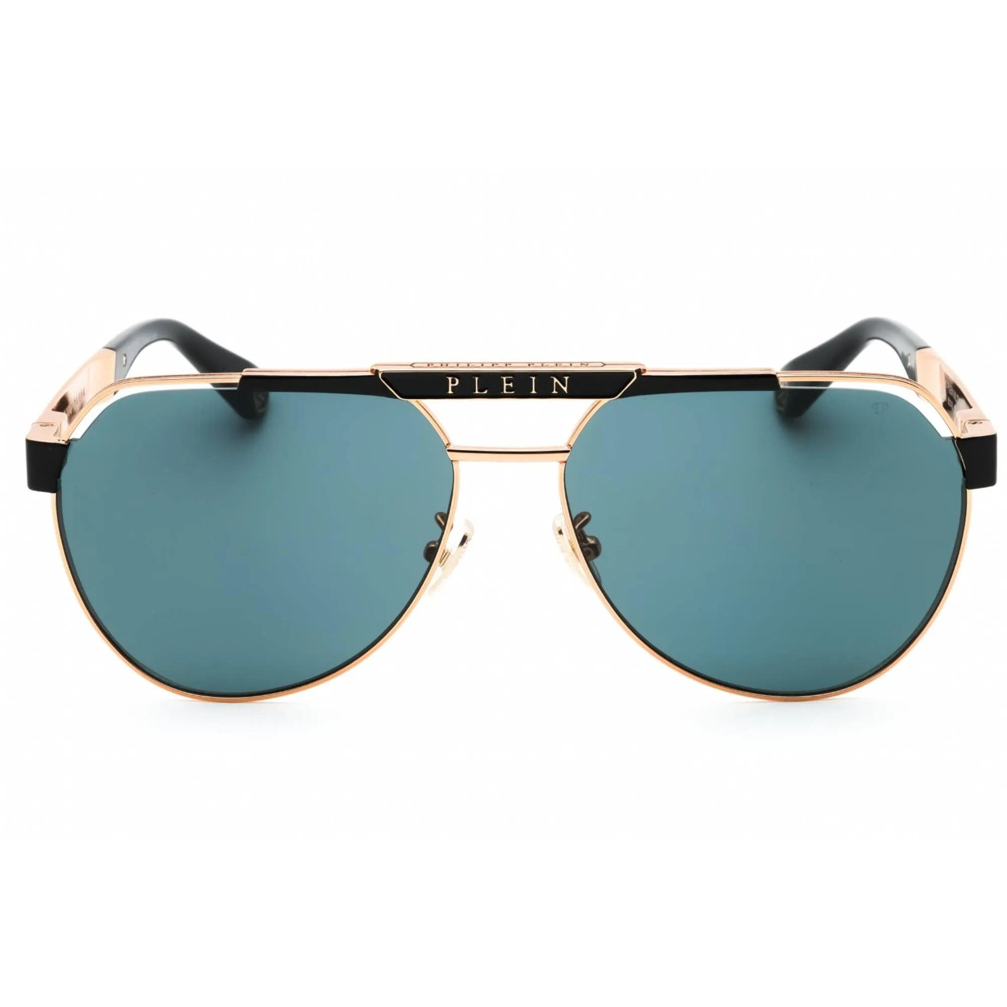 Philipp Plein Men's Sunglasses - Shiny Gold Copper Metal Aviator Frame | SPP073M 08MG