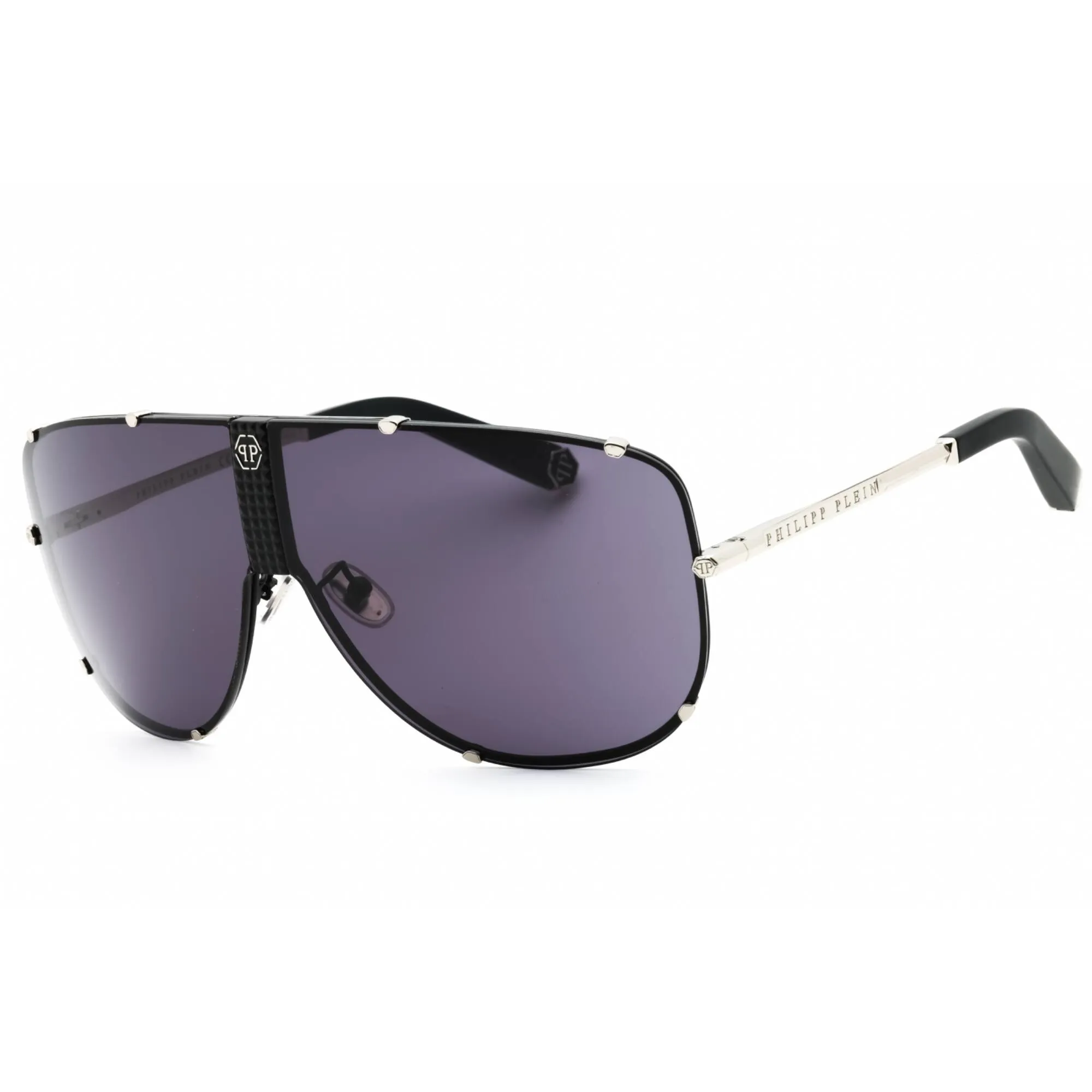 Philipp Plein Unisex Sunglasses - Palladium W/Semi Matt Black Parts | SPP075M 0K07