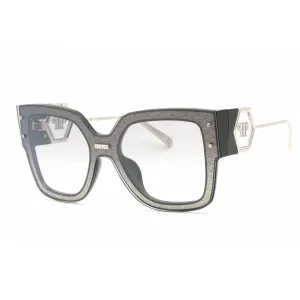 Philipp Plein Women's Sunglasses - Beige Brown Plastic Square Frame | SPP041M Z42X
