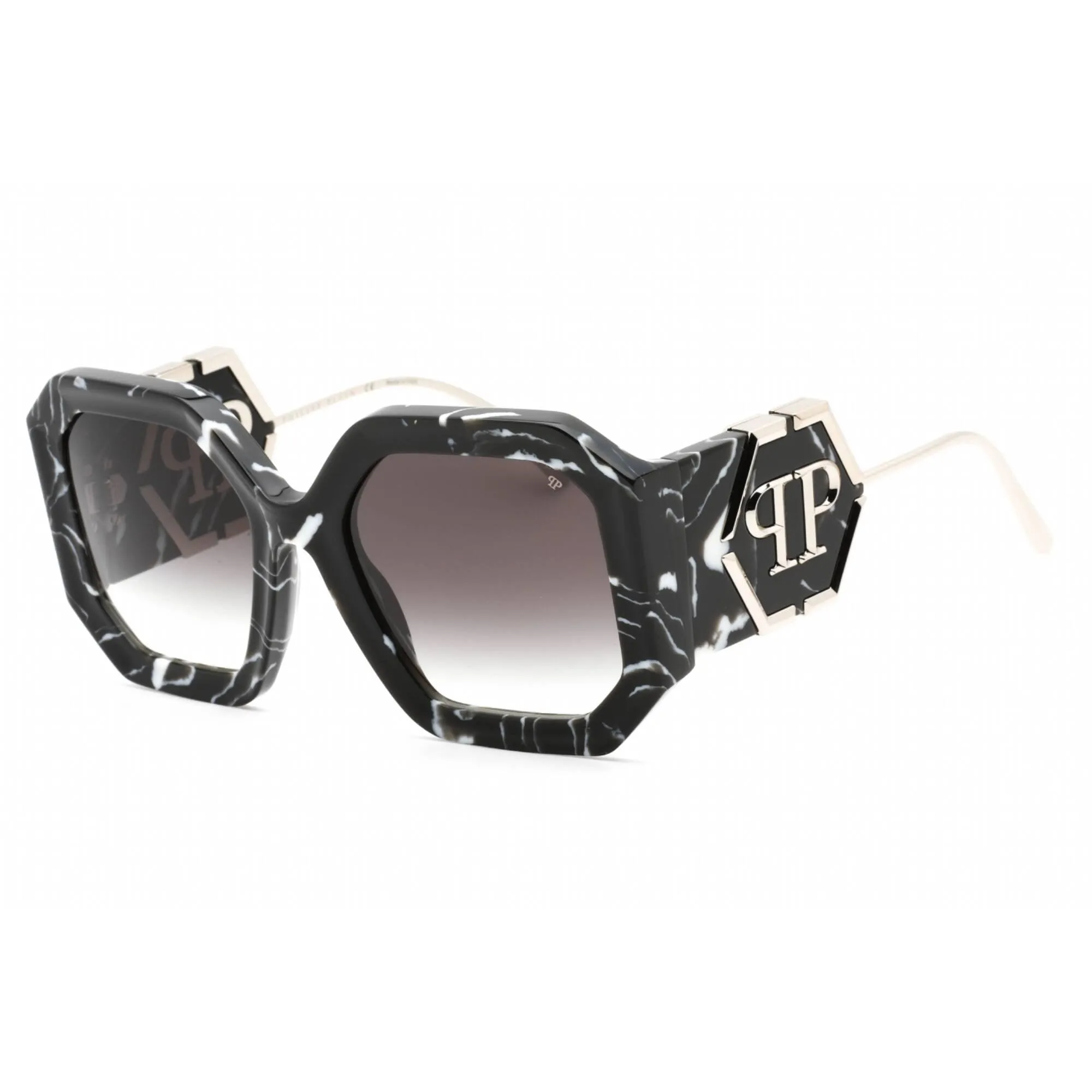 Philipp Plein Women's Sunglasses - Patterned Black Plastic Butterfly | SPP067 0721