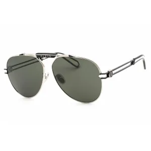 Philipp Plein Women's Sunglasses - Shiny Palladium Metal Aviator Frame | SPP048M 0583