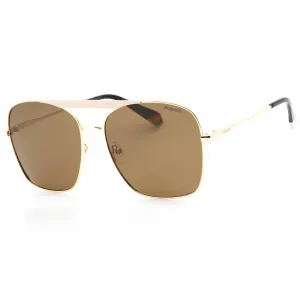Polaroid Core Women's Sunglasses - Matte Ivory Gold Metal Frame | PLD 6201/S/X 0YYH SP