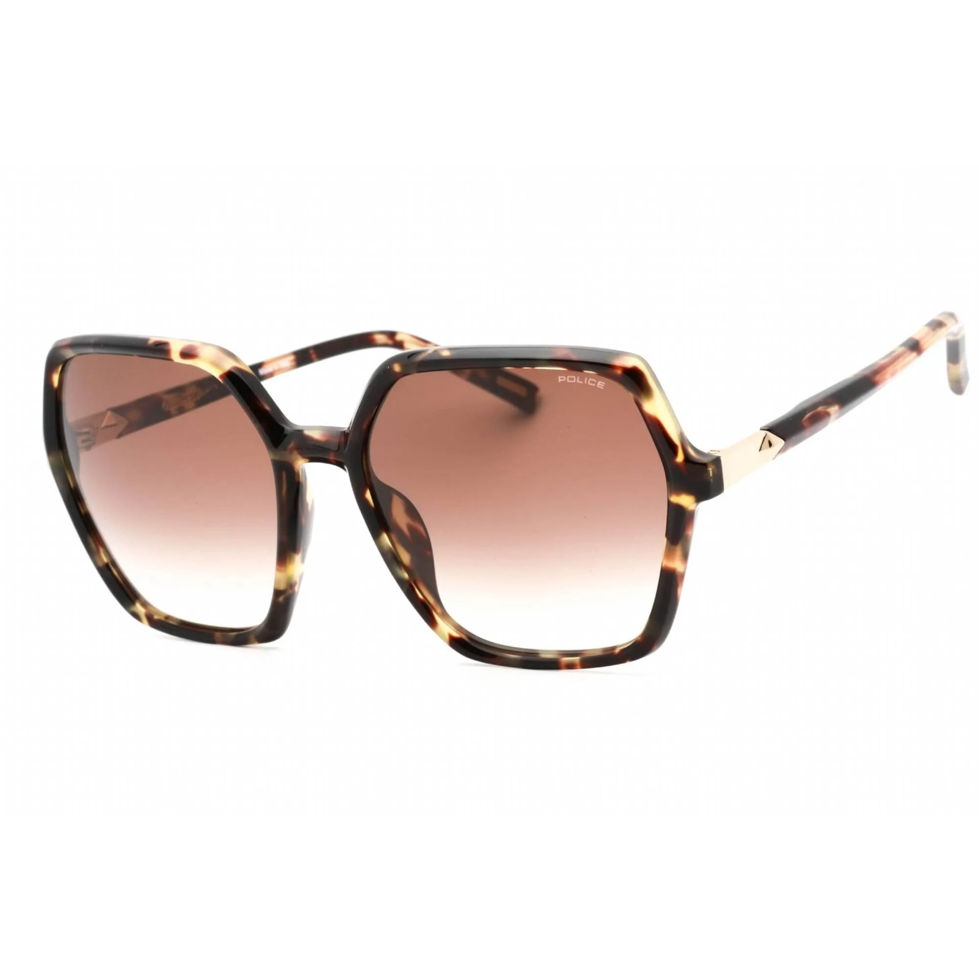 Police Women's Sunglasses - Shiny Havana/Soya Acetate Full Rim Frame | SPLF36M 05AW