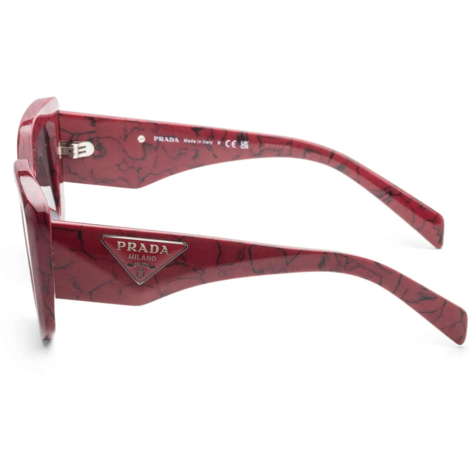 Prada Women's Sunglasses - Etruscan Marble Frame Dark Grey Lens | 0PR 14ZSF 15D5SO