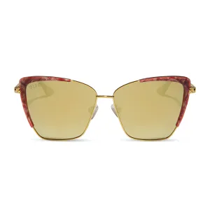 QUEEN AMIDALA™ - MARBLED NABOO™ ROYAL RED   HAMMERED GOLD   GOLD MIRROR   POLARIZED SUNGLASSES