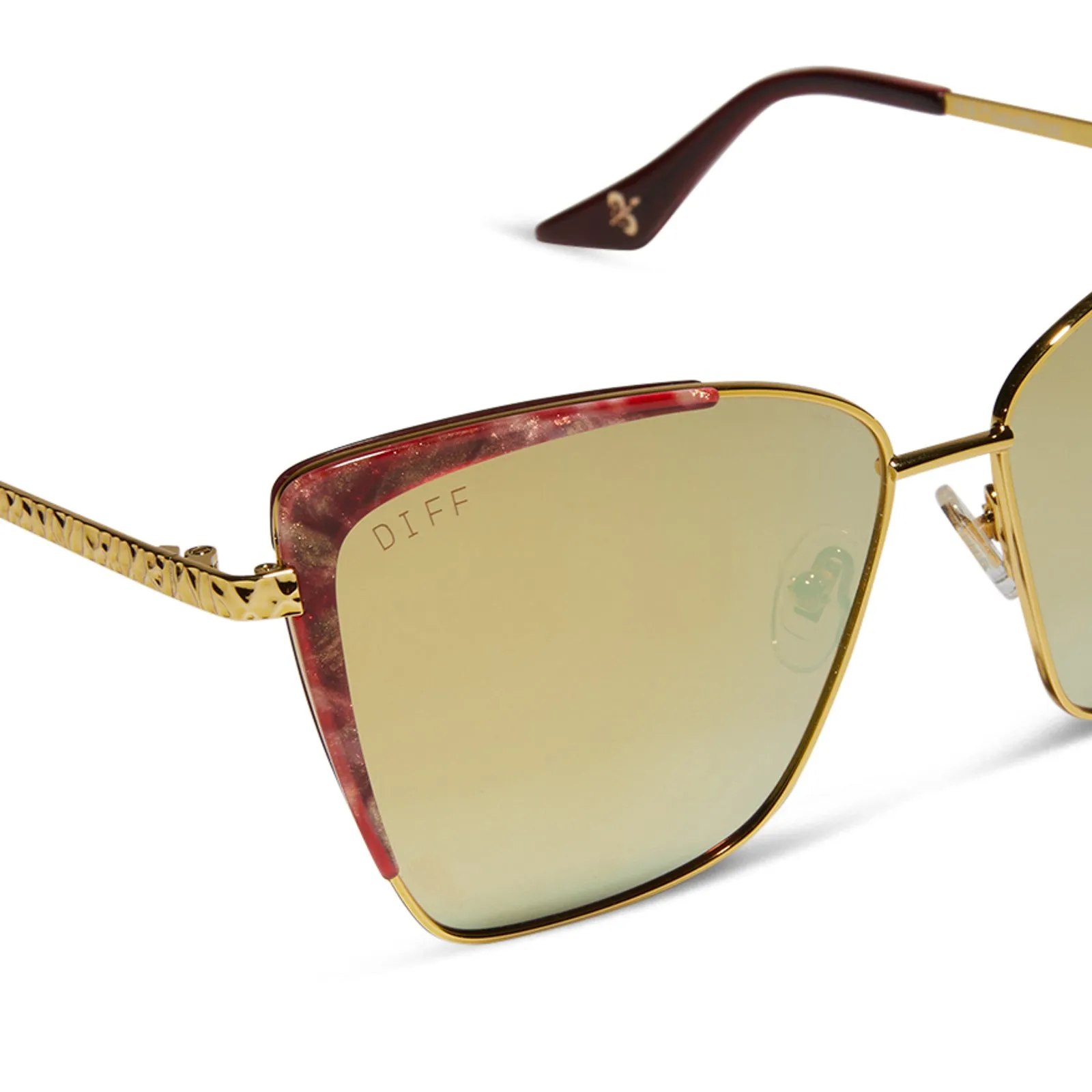 QUEEN AMIDALA™ - MARBLED NABOO™ ROYAL RED   HAMMERED GOLD   GOLD MIRROR   POLARIZED SUNGLASSES