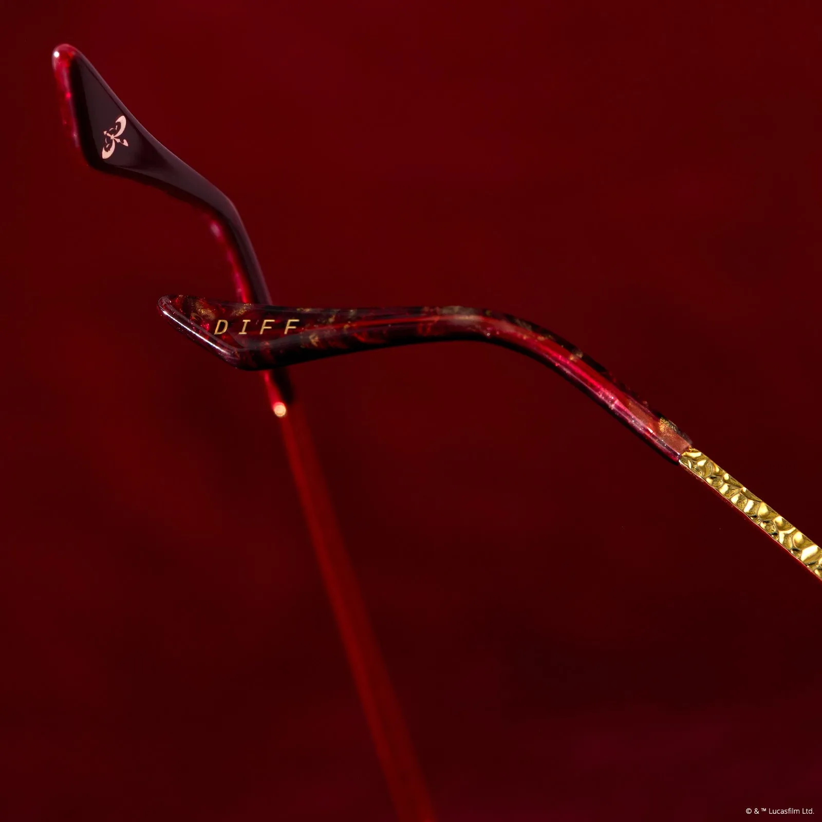 QUEEN AMIDALA™ - MARBLED NABOO™ ROYAL RED   HAMMERED GOLD   GOLD MIRROR   POLARIZED SUNGLASSES