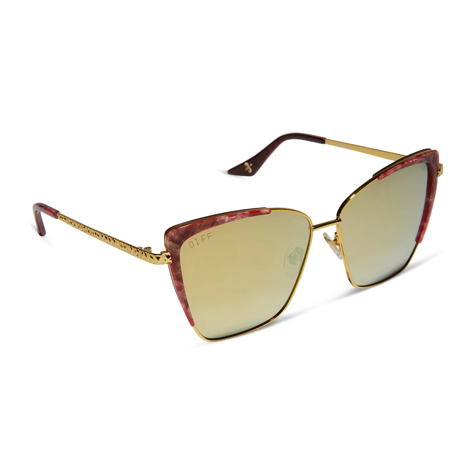 QUEEN AMIDALA™ - MARBLED NABOO™ ROYAL RED   HAMMERED GOLD   GOLD MIRROR   POLARIZED SUNGLASSES