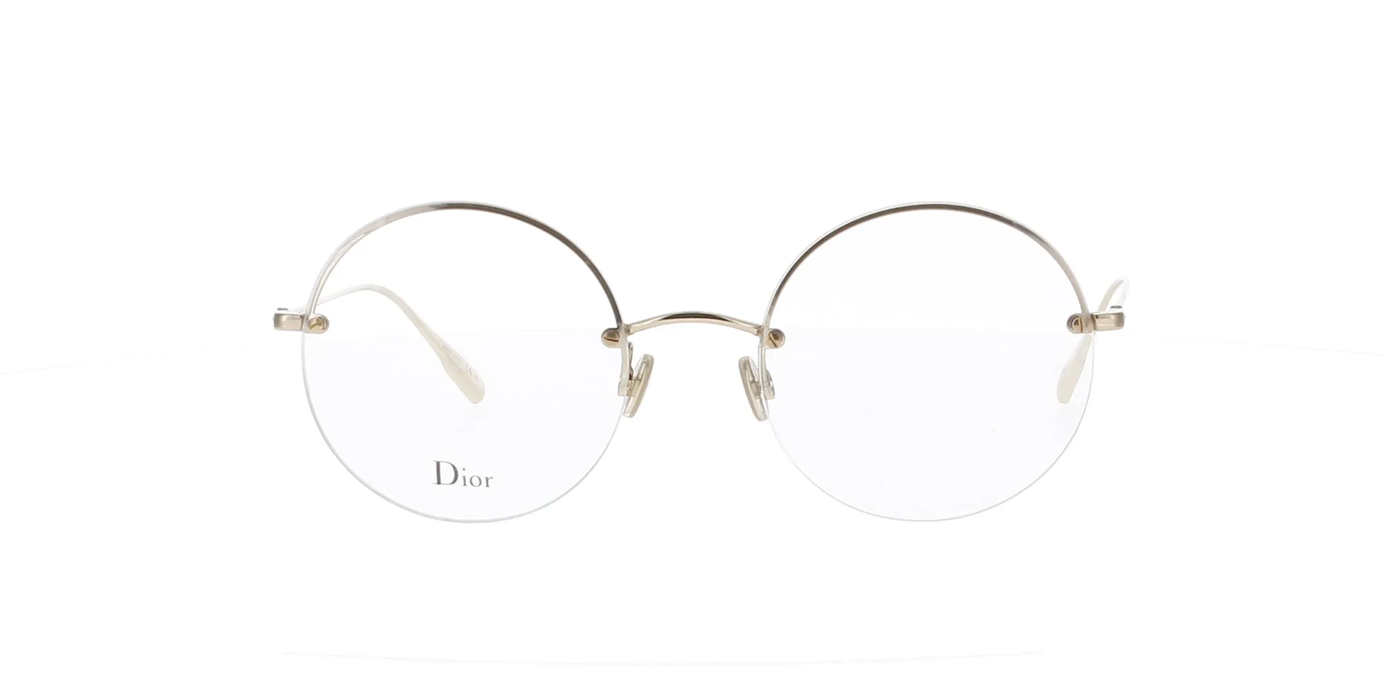 Round Gold Half Rim Dior Stellaire 012