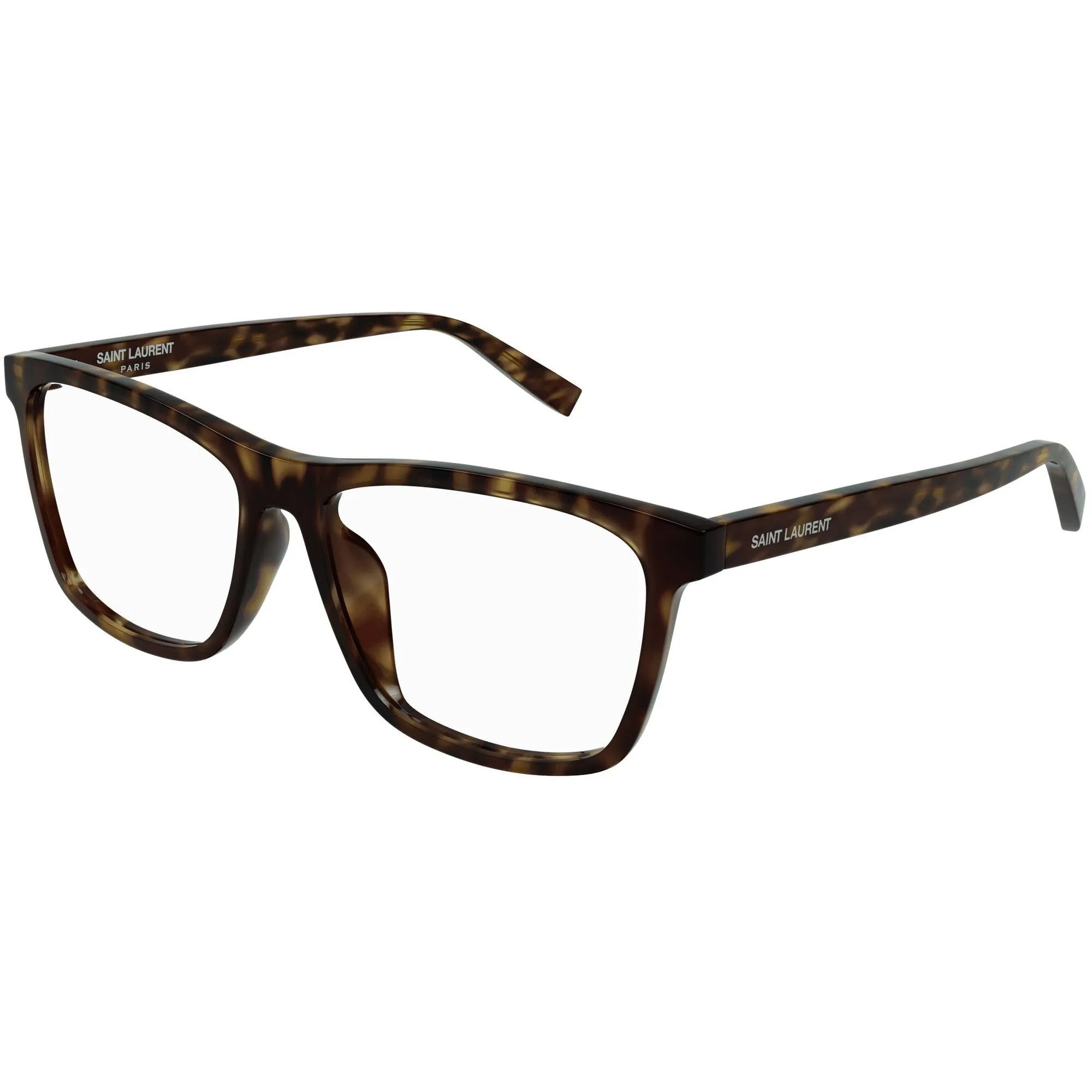 Saint Laurent Men's Eyeglasses - Havana Rectangular Shape Frame Demo Lens | SL505F 002