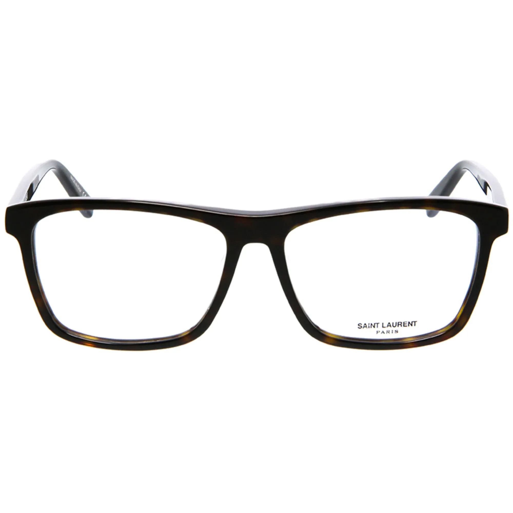 Saint Laurent Men's Eyeglasses - Havana Rectangular Shape Frame Demo Lens | SL505F 002