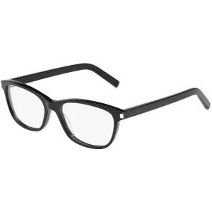 Saint Laurent Women's Eyeglasses - Black Plastic Square Frame Demo Lens | SL120 015