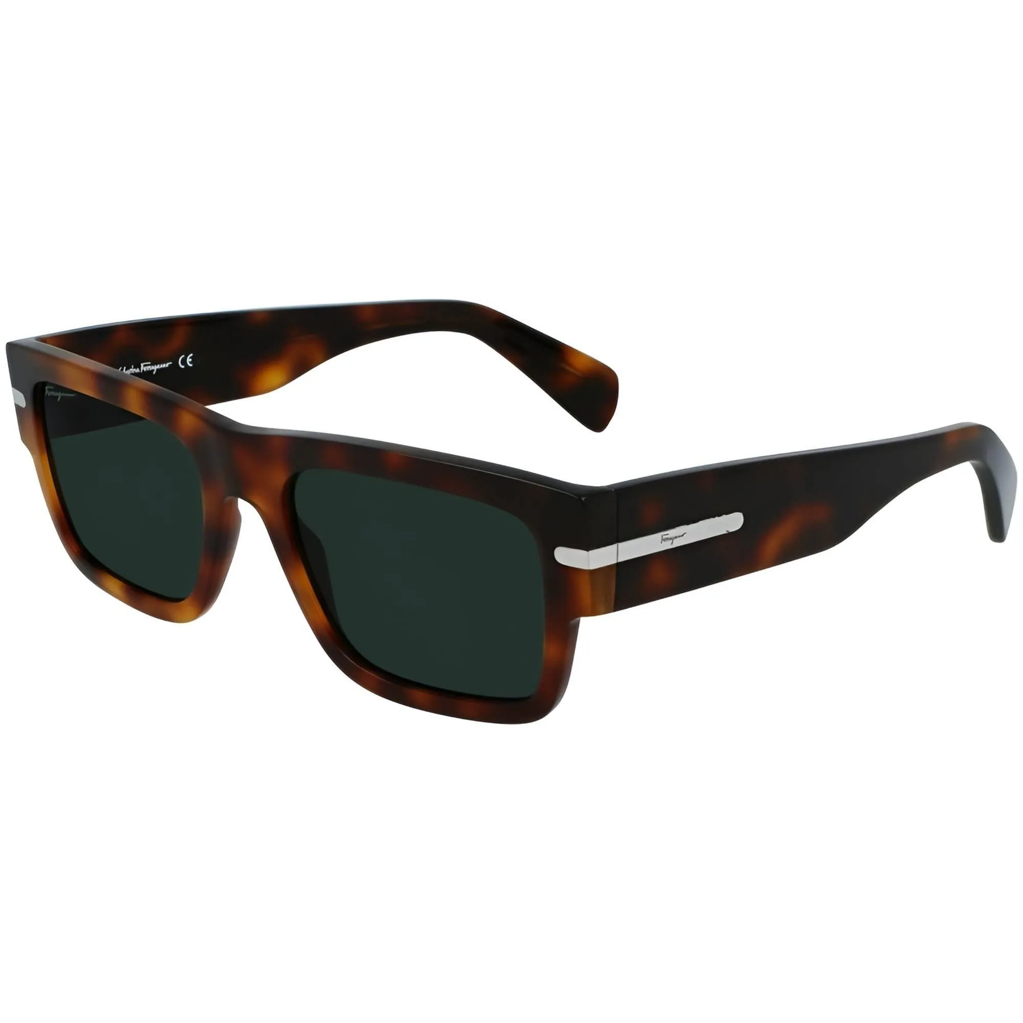 Salvatore Ferragamo Men's Sunglasses - Tortoise Acetate Frame Green Lens | SF1030S 214