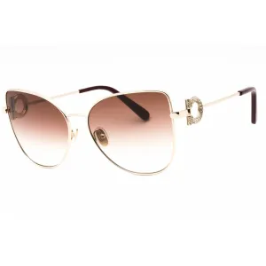 Salvatore Ferragamo Women's Sunglasses - Gold Full Rim Cat Eye Frame | SF296SR 703