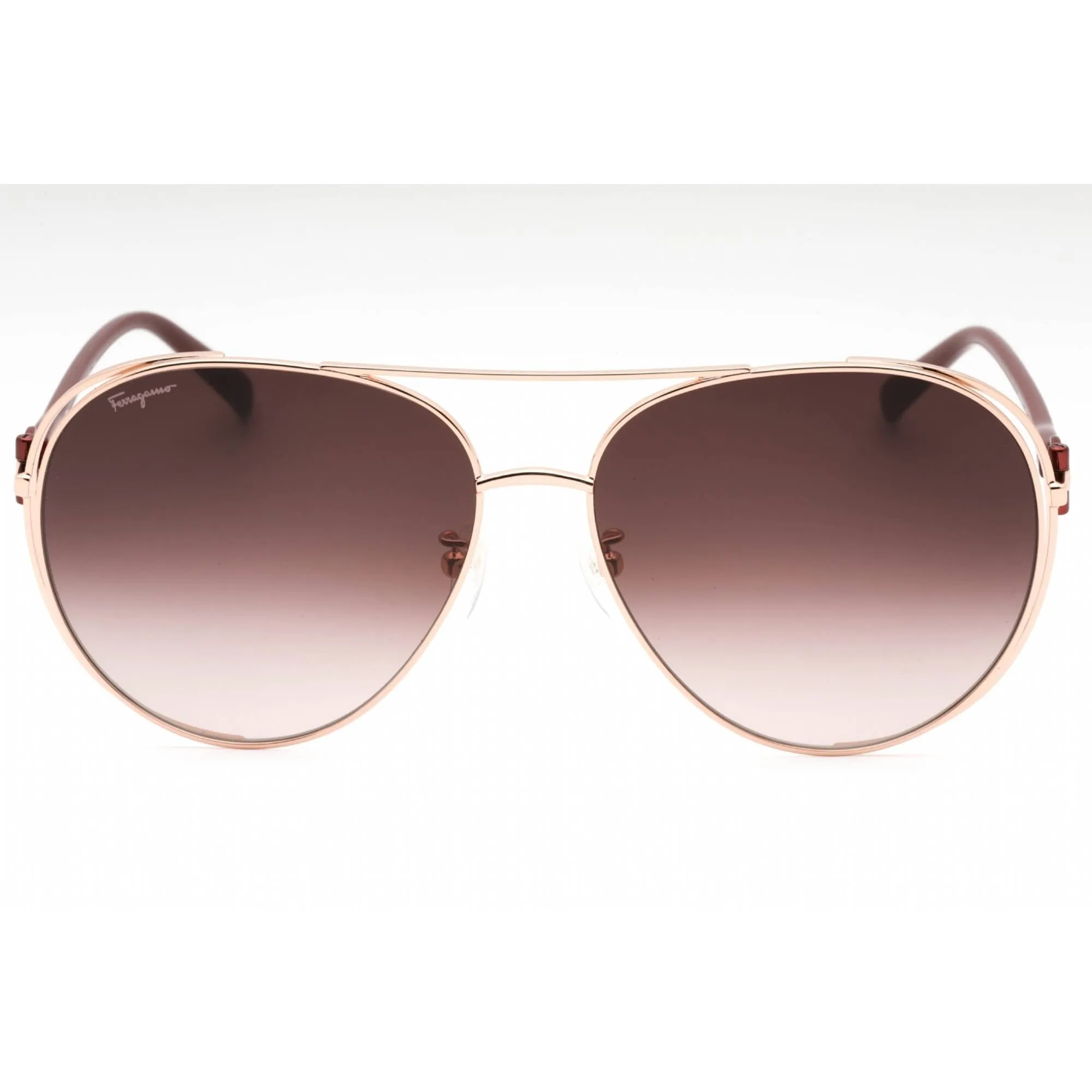 Salvatore Ferragamo Women's Sunglasses - Shiny Rose Gold Frame | SF282SA 770