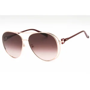 Salvatore Ferragamo Women's Sunglasses - Shiny Rose Gold Frame | SF282SA 770