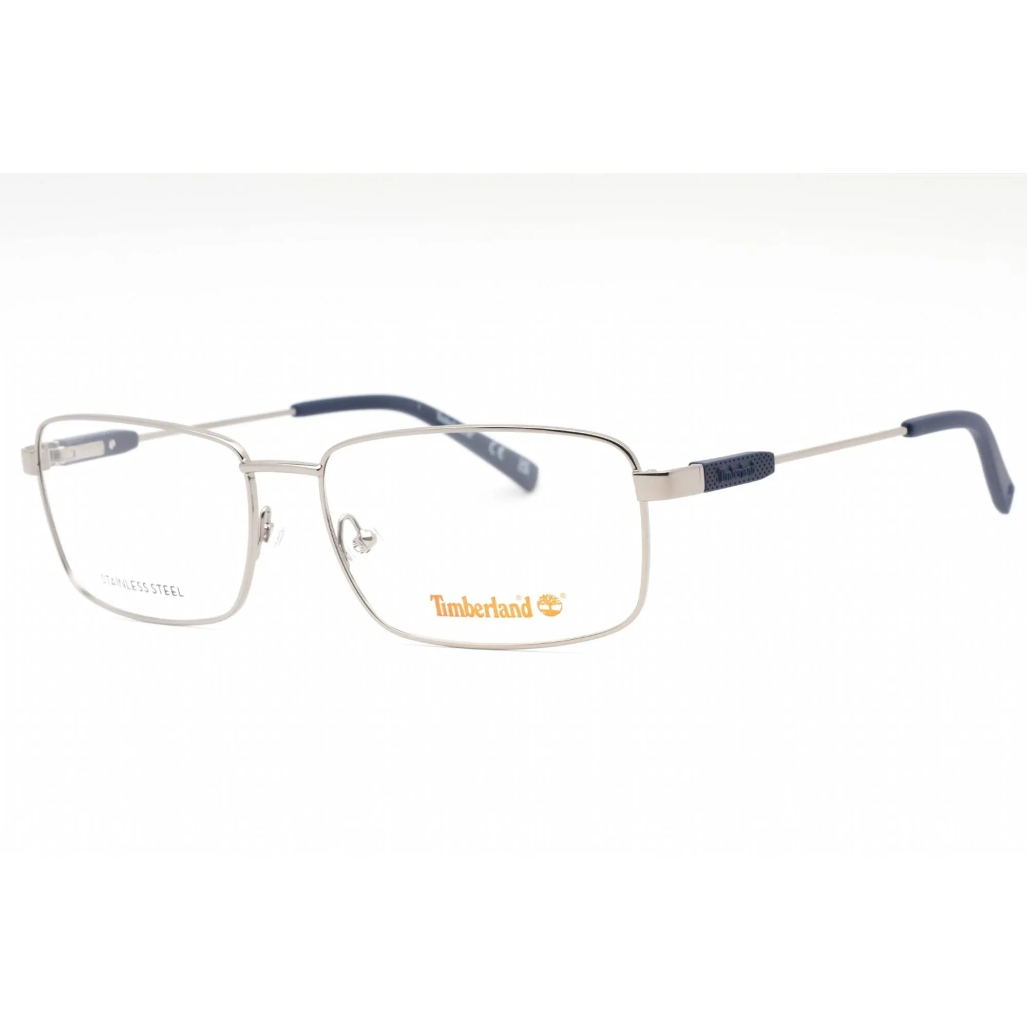 Timberland Men's Eyeglasses - Shiny Gunmetal Metal Rectangular Full Rim | TB1669 008