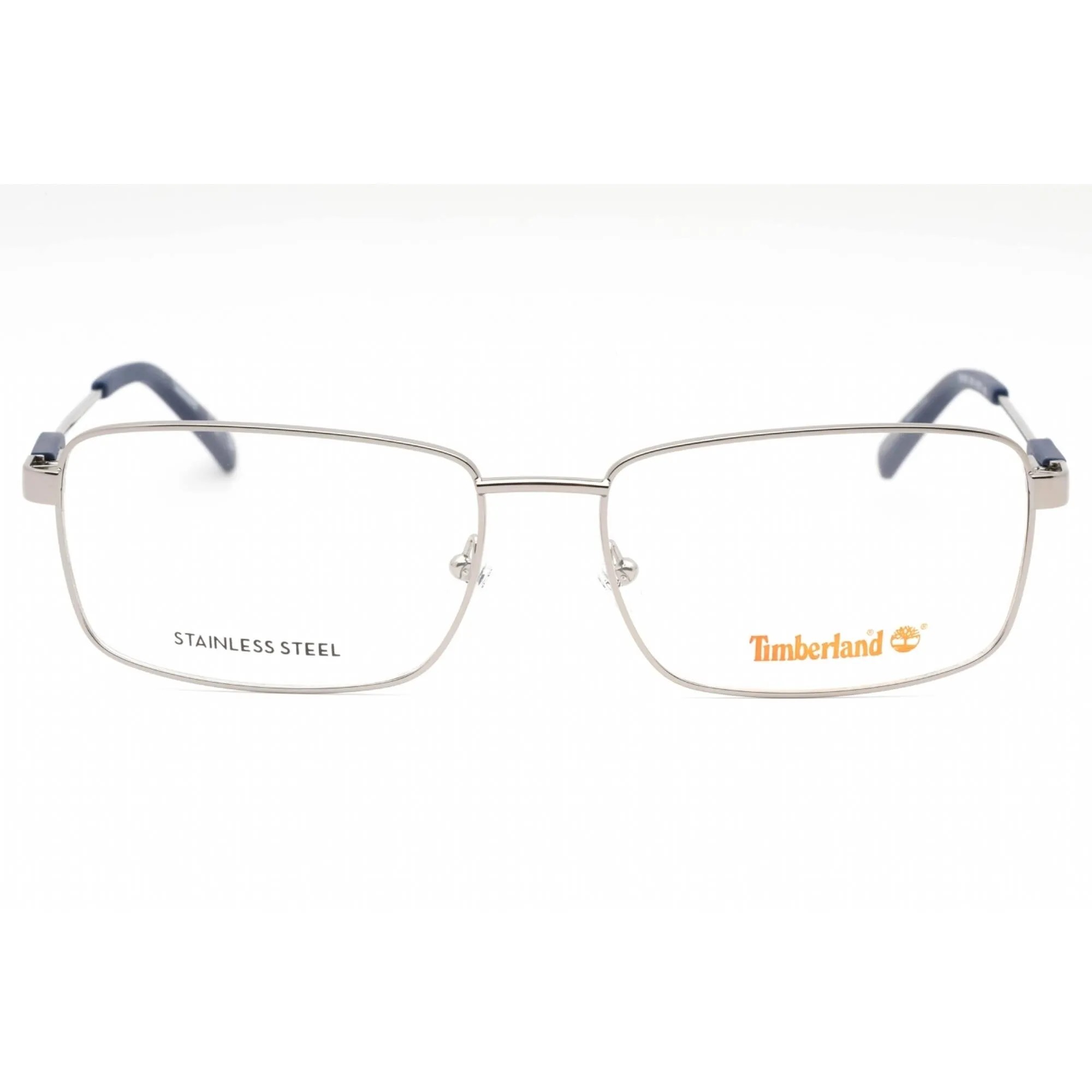 Timberland Men's Eyeglasses - Shiny Gunmetal Metal Rectangular Full Rim | TB1669 008