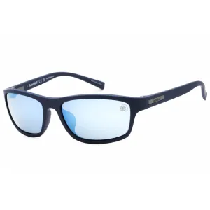 Timberland Men's Sunglasses - Matte Blue Rectangular Shape Full Rim Frame | TB9237 91D