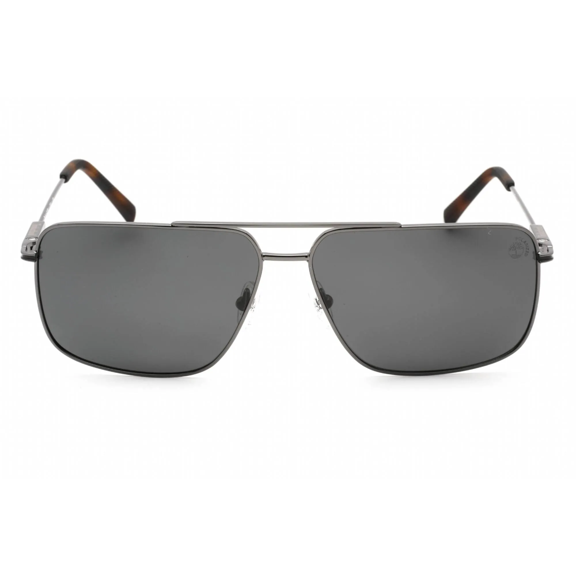 Timberland Men's Sunglasses - Shiny Dark Nickeltin Metal Aviator Frame | TB9292 06D