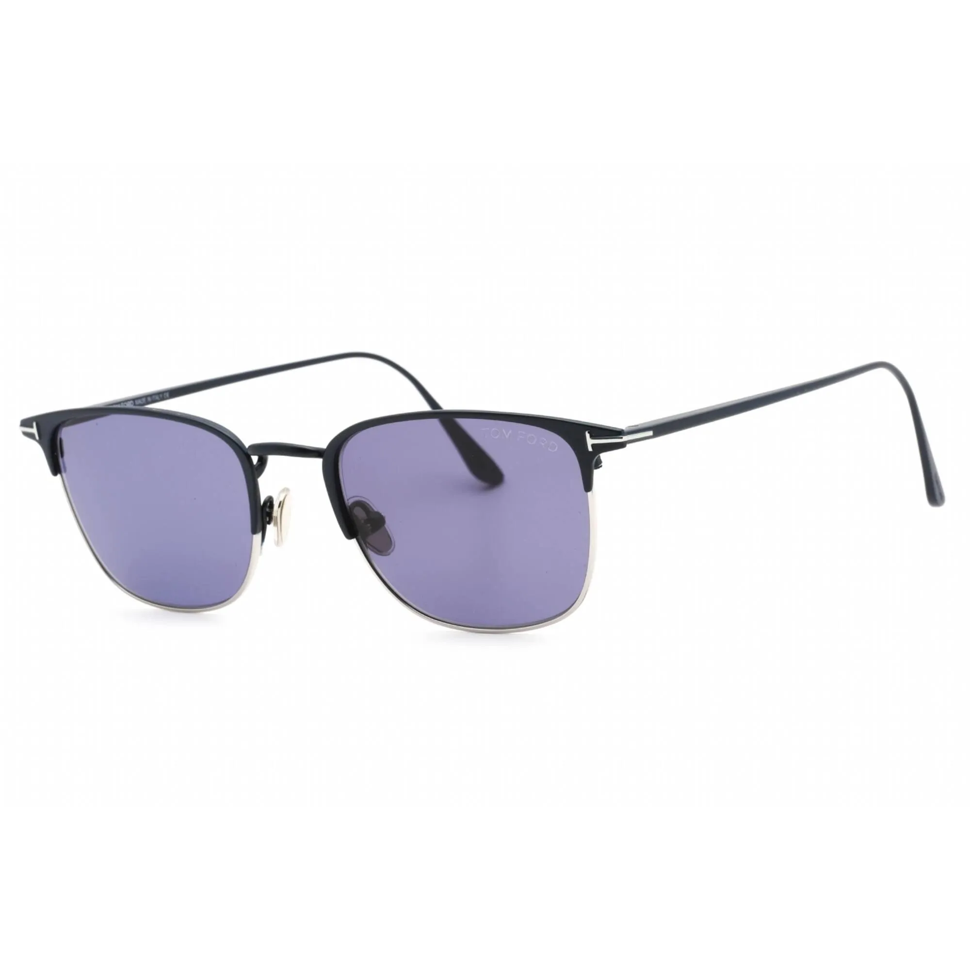 Tom Ford Men's Sunglasses - Full Rim Matte Blue Metal Rectangular Frame | FT0851 91V