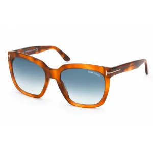 Tom Ford Women's Sunglasses - Blonde Havana Plastic Cat Eye Full Rim | FT0502 53W