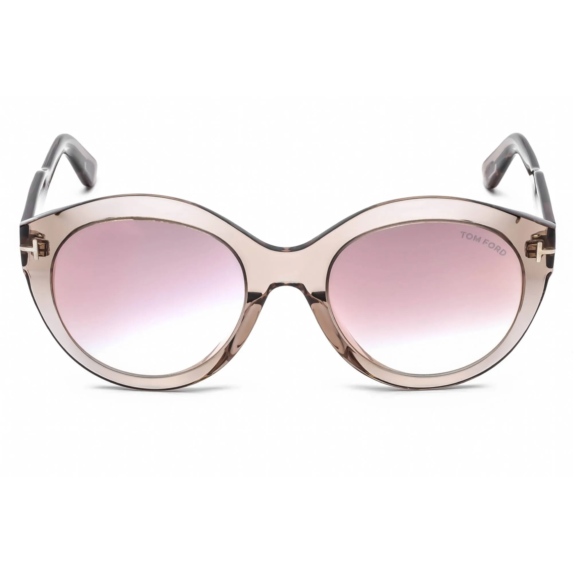 Tom Ford Women's Sunglasses - Brown Bright Shine Acetate Oval Shape Frame | FT0661 45G